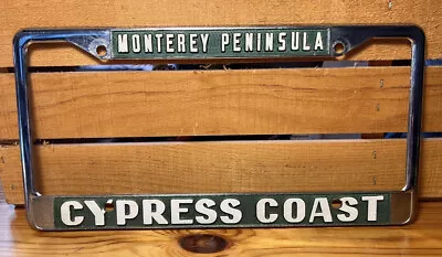 Monterey Peninsula California CYPRESS COAST VTG Car License Plate Frame Holder • $58.99