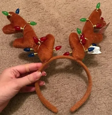 Be Jolly Reindeer Ears With Lights Head Band • $9.99