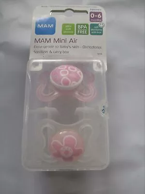 MAM Sensitive Skin Pacifiers 0-6 Months Mini Air Collection • $9.99