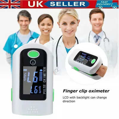 Premium Medical Grade Fingertip Hear Rate Oximeter O2 Blood Saturation Reader • £9.98