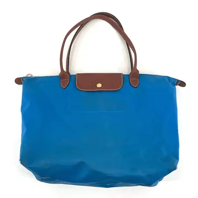 Longchamp Cobalt Light Blue Le Pliage Shoulder Tote Medium Size Bag • $45