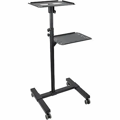 PTS08 Mobile Projector Stand/Height Adjustable Trolley W/ Laptop Shelf • £49.98