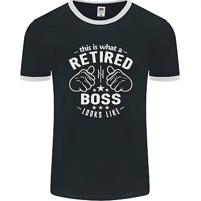 This Is What A Retired Boss Looks Like Mens Ringer T-Shirt FotL • £11.99