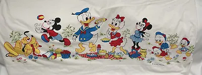 Fashion Manor JC Penny Vintage Disney Mickey Minnie Mouse Single Flat Bed Sheet • $11.50