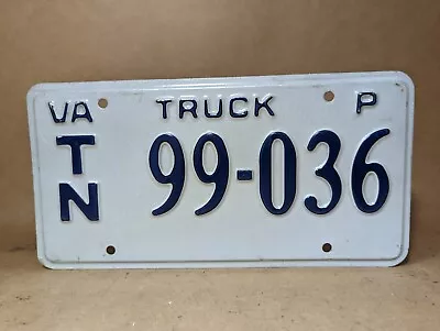 $19.99 • Buy Virginia VA Truck License Plate Vintage TAG TN 99-036