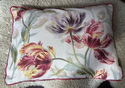 Laura Ashley Gosford Cranberry 12  X 18  Piped Cushion Feather Pad • £25