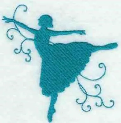 BALLERINA SILHOUETTES QUILTING BLOCKS Machine Embroid 10 Designs 12 Squares • $22