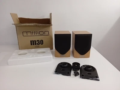 £19.99 • Buy Mission M30 Bookshelf Speakers 2 Way 8 Ohms 68Khz Boxed Wood Effect & Wall Mount