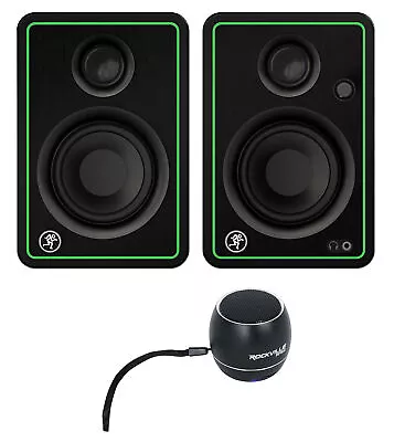 Pair Mackie CR3-X 3  50 Watt Studio Monitors Speakers+Home Bluetooth Speaker • $99.99