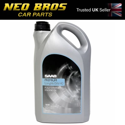 £48.95 • Buy Genuine Saab 5L 0W-40 Fully Synthetic Engine Oil API SM ACEA C3, 9-3 TTiD Z19DTR