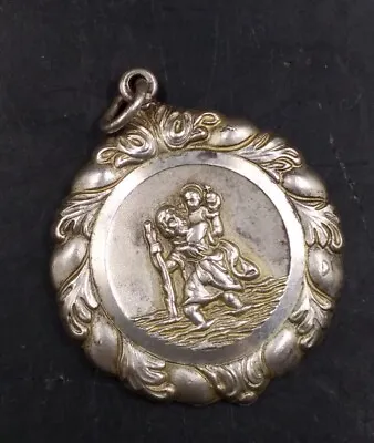 Vintage Silver Georg Jensen St Christopher Medal Pendant • $41.08