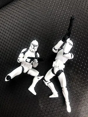 STAR WARS Clone Trooper Army Builder 3.75” Figures (x2) (LOOSE) Hasbro • $42