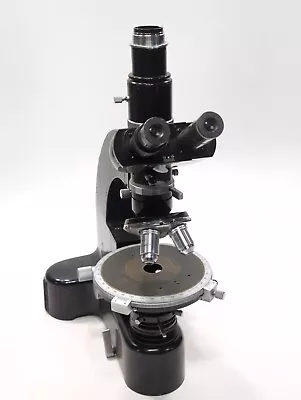 Leitz Wetzlar Ortholux Trinocular Microscope - 3 Objective/Rotating Stage 717470 • $900