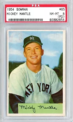 1954 Bowman Mickey Mantle #65 PSA 8 (PD) P1354 • $4650