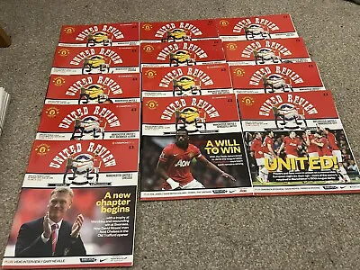 Manchester United Home Programmes 2013/14 (x13) • £10