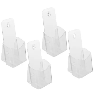  4 Pcs Flyer Pamphlet Rack Clear Brochure Display Stand Acrylic • £16.88