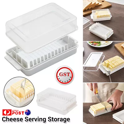 Plastic Box Storage Case Food Butter Cheese Serving Storage Dish Container • $13.15