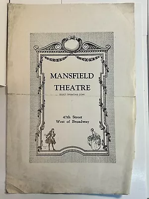 Martha Graham And Dance Group Mansfield Theatre Playbill New York City 1941 • $26