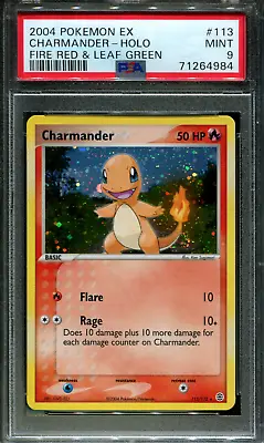 $150 • Buy Charmander - 113/112 - PSA 9 - Holo - FRLG - Pokemon - 64984