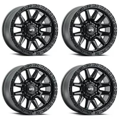Set 4 17  Voxx G-FX T26 Matte Black Wheels 17x9 6x135 0mmFor Ford Lincoln Rims • $896