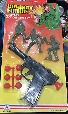 Combat Force Military Action Gun Set- Fires Plastic Red Shells Army Men Targets • $4.99