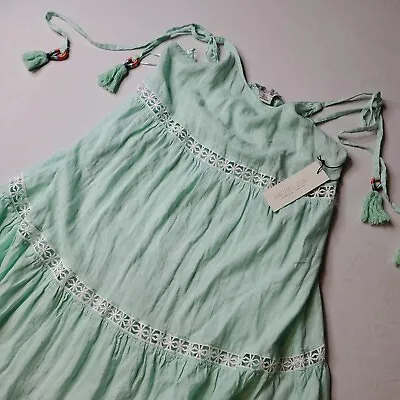 $26.95 • Buy Rachel Zoe Women's Size S NWT Linen Blend Tiered Midi Dress Light Green