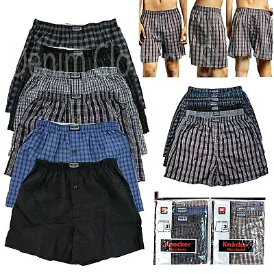 3 6 12 Pack Lot Men's Premium Boxer Underwear Plaid Shorts Briefs Trunk Cotton • $34.85