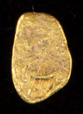 Genuine Calif. Alaska Natural Gold Nugget .16gr 5.97mm X 4.10mm Size • $17.72