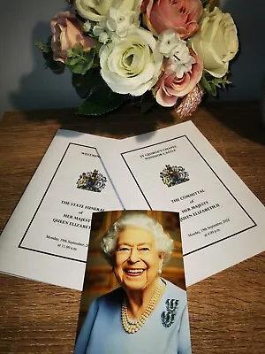 Official Queen Elizabeth II Funeral Order Of Service Westminster + Committal A5 • £13.99