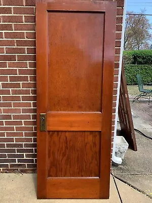 30 X78  Antique Vintage Old Salvaged Interior Wood Wooden Door 2 Panels • $49.99
