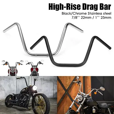 7/8'' 1 Handlebar High-Rise Hanger Drag Bar For Harley Chopper Bobber Motorcycle • $44.64