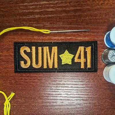 Sum 41 Patch 90s Rock Pop Punk Skate Alt Music Embroidered Iron On 1.5x4” • $5