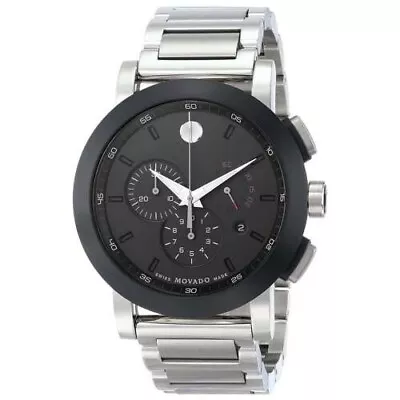 Movado Museum 44mm Stainless Steel Strap With Black Case Men's Wristwatch... • $395