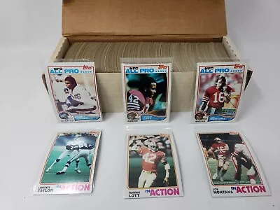 1982 Topps Football Complete Set Cards 1-528 EX NM Lawrence Taylor RC • $189.99