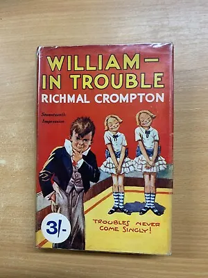 £48.99 • Buy 1939 Richmal Crompton  William In Trouble  Fiction Hardback Book & Dj (p3)