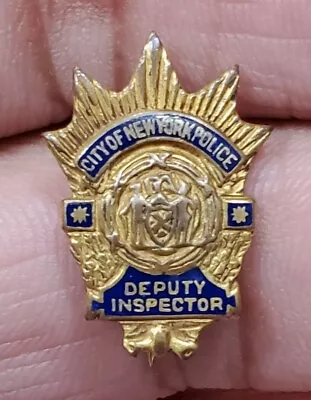 Vintage Obsolete City Of New York Police Deputy Inspector Lapel Pin • $39.99