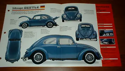 ★★1956 Vw Beetle Spec Sheet Brochure Photo Poster Print 56 45-78 Volkswagen Bug • $11.99