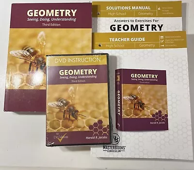 Geometry By Harold Jacobs(3rd Edition)  Complete Set With DVD  Brand New • $170