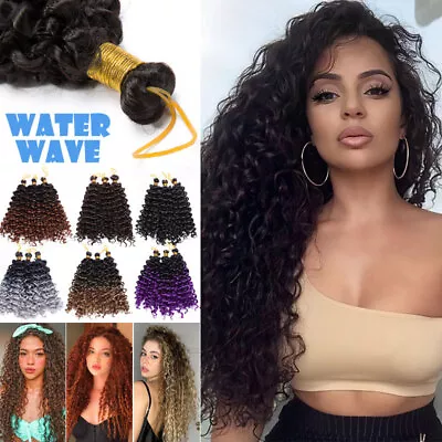 CLEARANCE Water Wave Braids Twist Crochet Afro Hair Extensions Ombre Deep Curly • $11.66