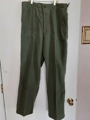 US Vietnam OG-107 Cotton Sateen 1st Pattern Fatigue Trousers. 36 X 30 • $149.99