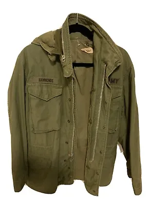 Vintage M-65 Military Army Field Jacket Coat W/ Hood - Size Men Small Regular • $426.71