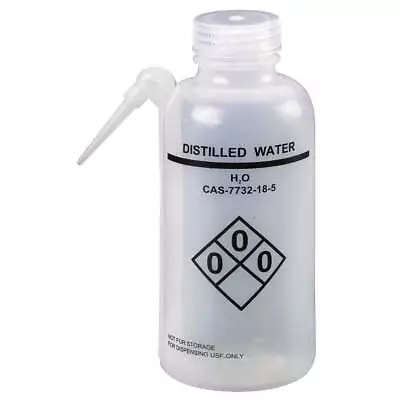 LAB SAFETY SUPPLY 24J890 Wash Bottle500mLPlasticWhitePK4 • $22.72