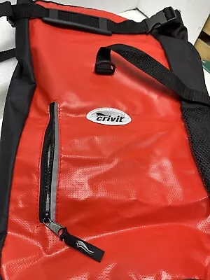 Crivit Red Bike Bag PT-5915 Sz 19” H X 15” L X 5” D Pockets 1 Side 1 Frt & 1 In • $187