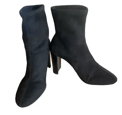 Michael Kors Women Mandy Ankle Sock Bootie Stretch Suede Black PV18G Size 10M • $48.85