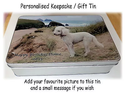 Personalised Keepsake Tin Personalised Gift Tin Large Tin Any Picture Message • £9.95