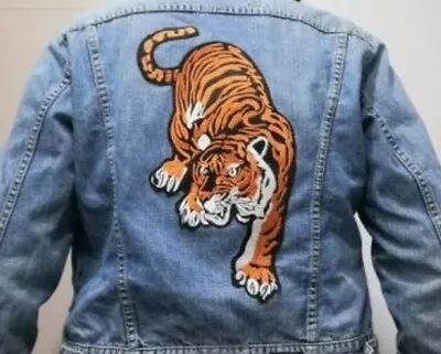 £6.99 • Buy Large Iron On Sew On Tiger Patch Biker  Embroidery Jacket T Shirt Badge