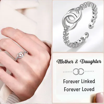 Mother And Daughter Ring Jewellery Gift Birthday Mothers Day Gifts For Mum Mummy • £4.99