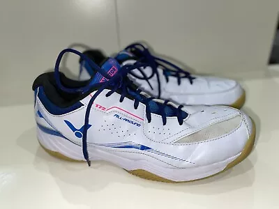 Victor Badminton Court Shoes A172AF (White/Mykonos Blue) • $39.98