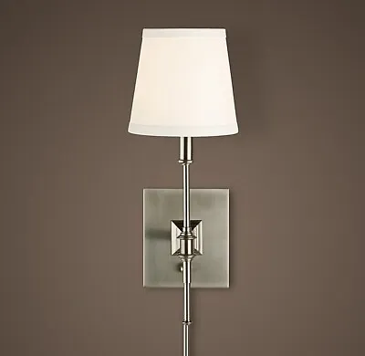 Restoration Hardware Library Sconce In Antique Nickel NIB(Shade Sold Seperately) • $201.98