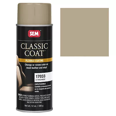 SEM Classic Coat Light Parchment Vinyl Leather Spray Paint SEM 17033 • $15.99